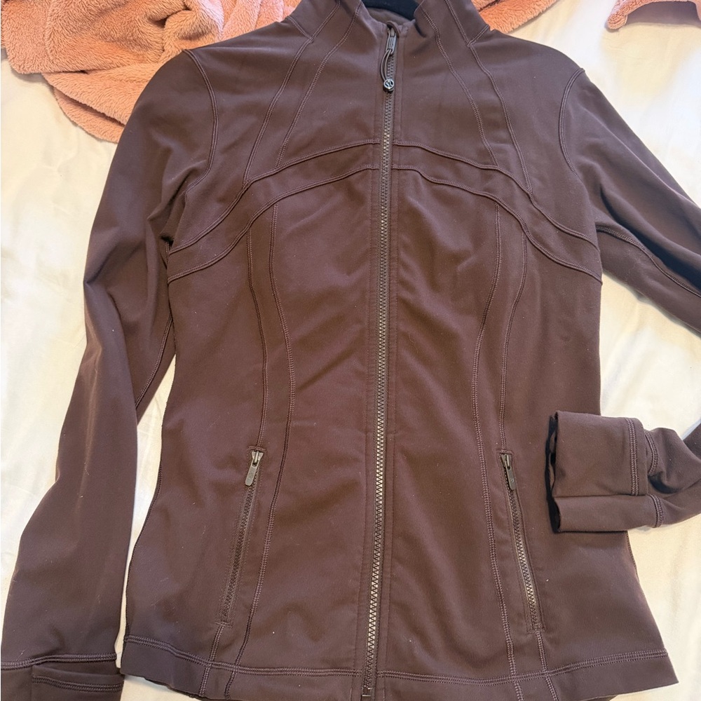 lululemon athletica Chocolate Brown Zip-Up Bomber Jacket